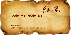 Csáti Noémi névjegykártya