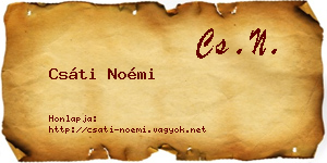 Csáti Noémi névjegykártya
